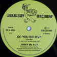 Jimmy Mc Foy – Do You Believe - Виниловые пластинки, Интернет-Магазин "Ультра", Екатеринбург  