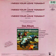 Marianne Rosenberg – I Need Your Love Tonight - Виниловые пластинки, Интернет-Магазин "Ультра", Екатеринбург  