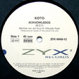 Koto – Acknowledge - Виниловые пластинки, Интернет-Магазин "Ультра", Екатеринбург  