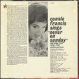 Connie Francis – Sings Never On Sunday And Other Title Songs From Motion Pictures - Виниловые пластинки, Интернет-Магазин "Ультра", Екатеринбург  