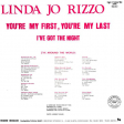 Linda Jo Rizzo – You're My First, You're My Last - Виниловые пластинки, Интернет-Магазин "Ультра", Екатеринбург  