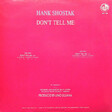 Hank Shostak – Don't Tell me - Виниловые пластинки, Интернет-Магазин "Ультра", Екатеринбург  