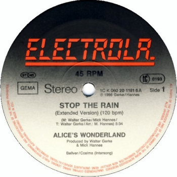 Alice's Wonderland – Stop The Rain - Виниловые пластинки, Интернет-Магазин "Ультра", Екатеринбург  